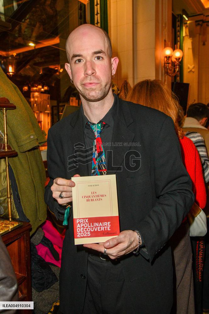 Guillaume Apollinaire 2025 Prize Ceremony At Les Deux Magots at Paris Guillaume Apollinaire 2025 Prize Ceremony At Les Deux Mago