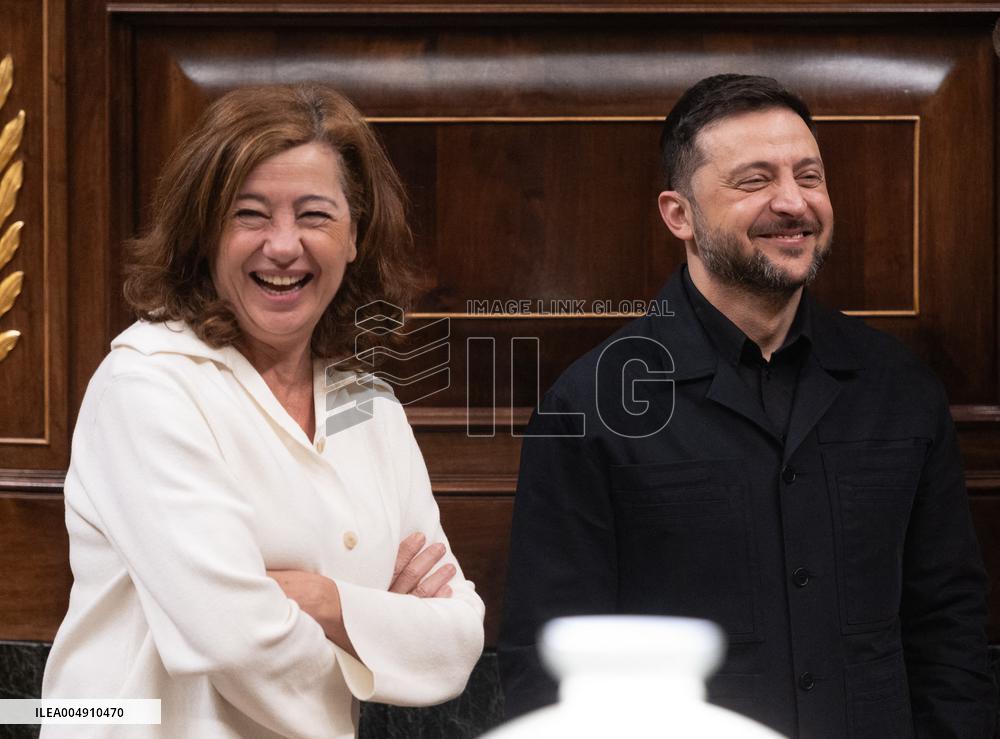 Zelenski Visits Congress - Madrid