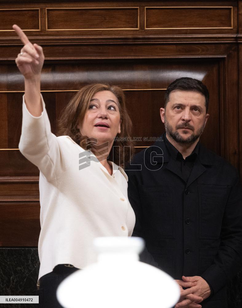 Zelenski Visits Congress - Madrid