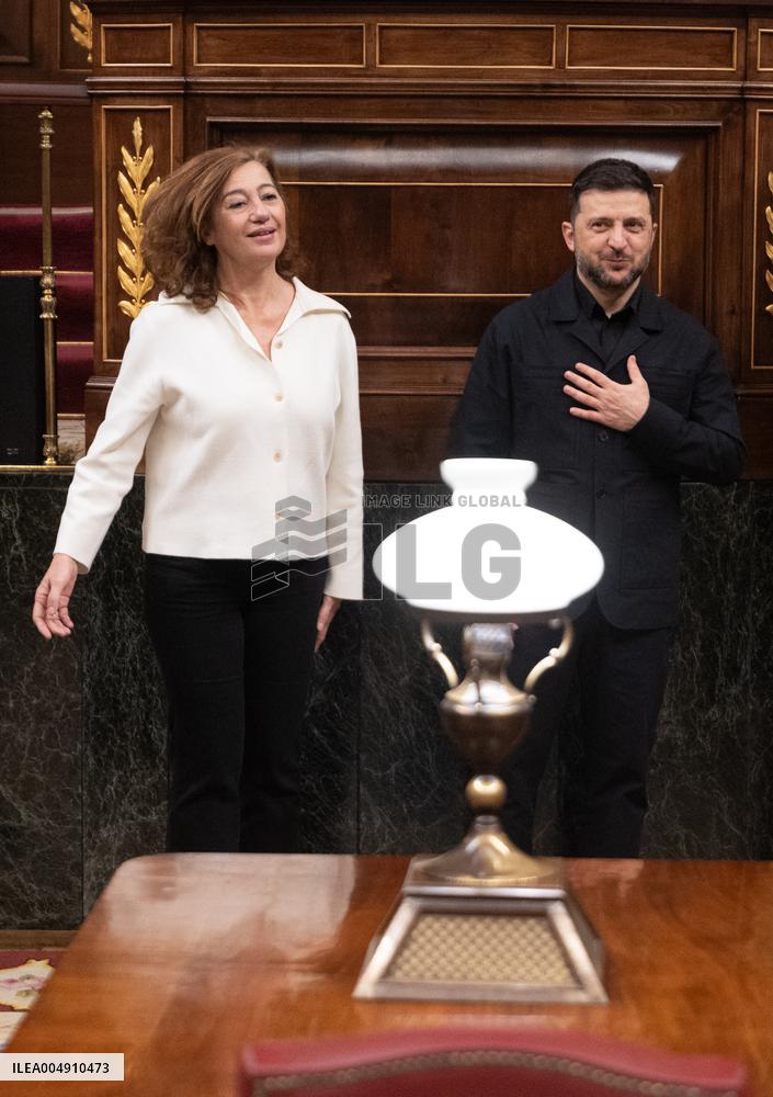 Zelenski Visits Congress - Madrid