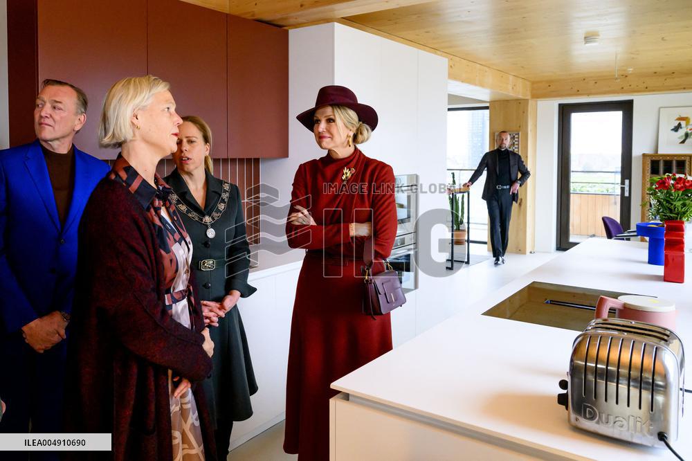 Queen Maxima Opens Circular Wooden Residential Building - Rotterdam
