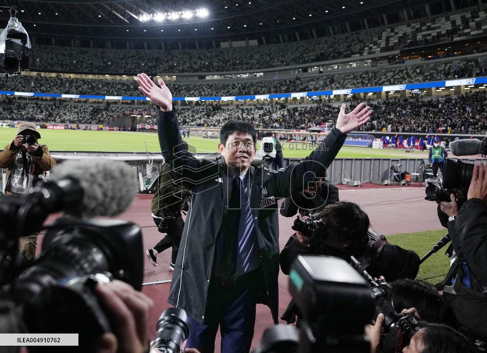 Football: Japan manager Moriyasu wins 100th match in charge