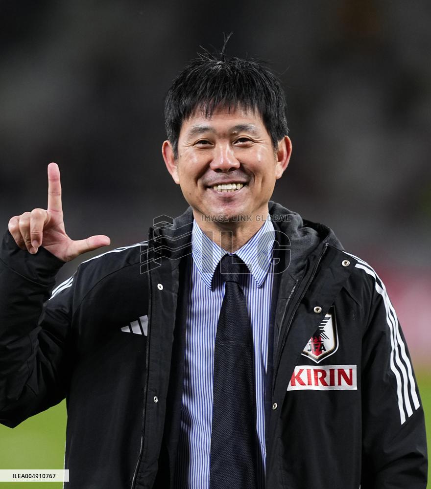 Football: Japan manager Moriyasu wins 100th match in charge