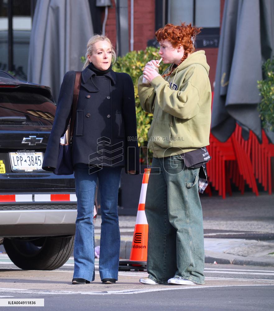Jane Krakowski Out With Her Son - NYC