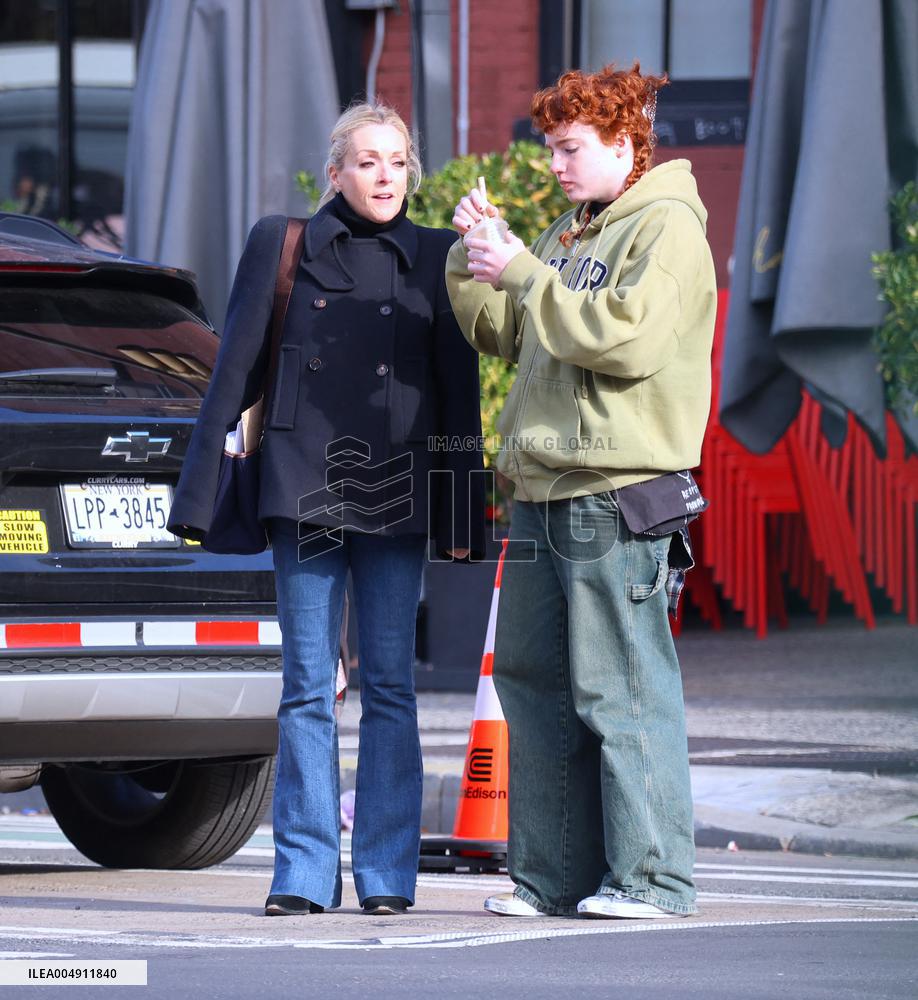 Jane Krakowski Out With Her Son - NYC