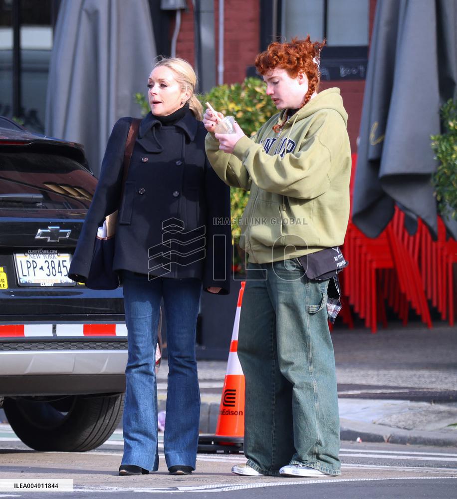 Jane Krakowski Out With Her Son - NYC
