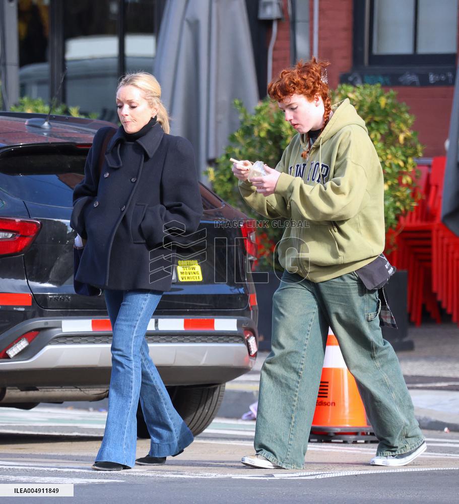 Jane Krakowski Out With Her Son - NYC