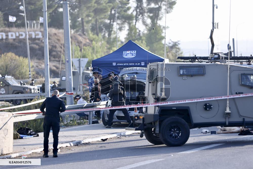 Ramming and Stabbing Attack at the Gush Etzion Junction - West Bank