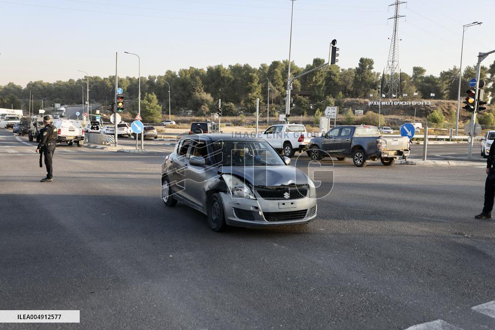 Ramming and Stabbing Attack at the Gush Etzion Junction - West Bank