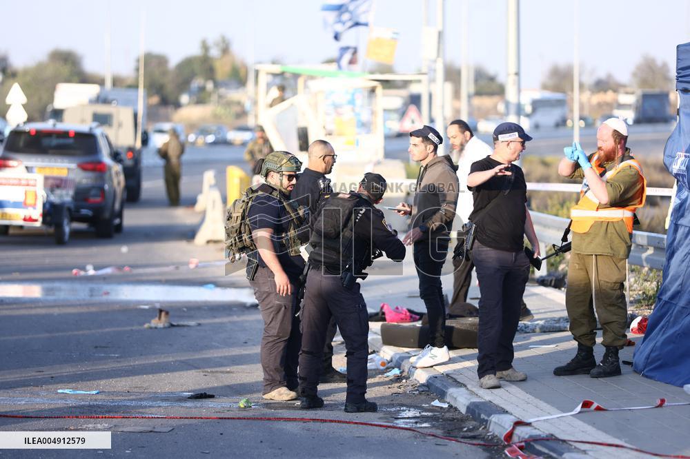 Ramming and Stabbing Attack at the Gush Etzion Junction - West Bank