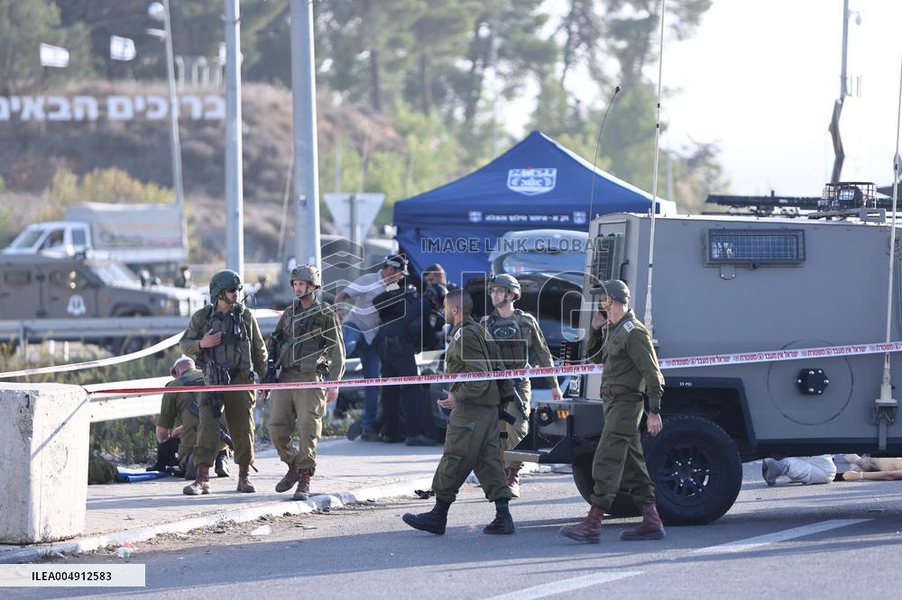 Ramming and Stabbing Attack at the Gush Etzion Junction - West Bank