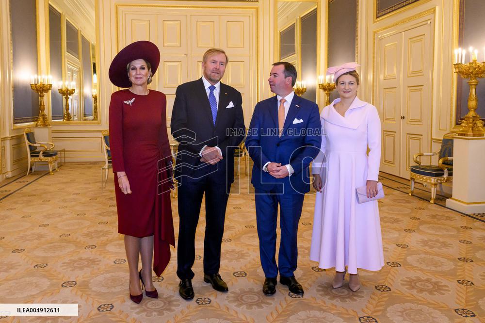 Dutch Royal Couple Receives Grand Duke Guillaume and Grand Duchess Stephanie of Luxembourg - The Netherlands