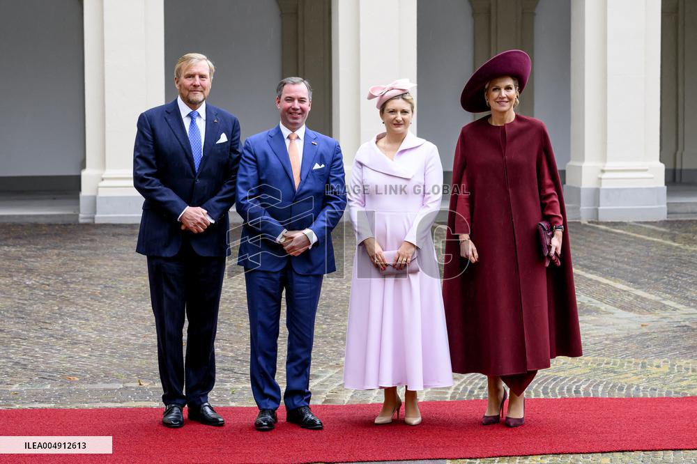 Dutch Royal Couple Receives Grand Duke Guillaume and Grand Duchess Stephanie of Luxembourg - The Netherlands