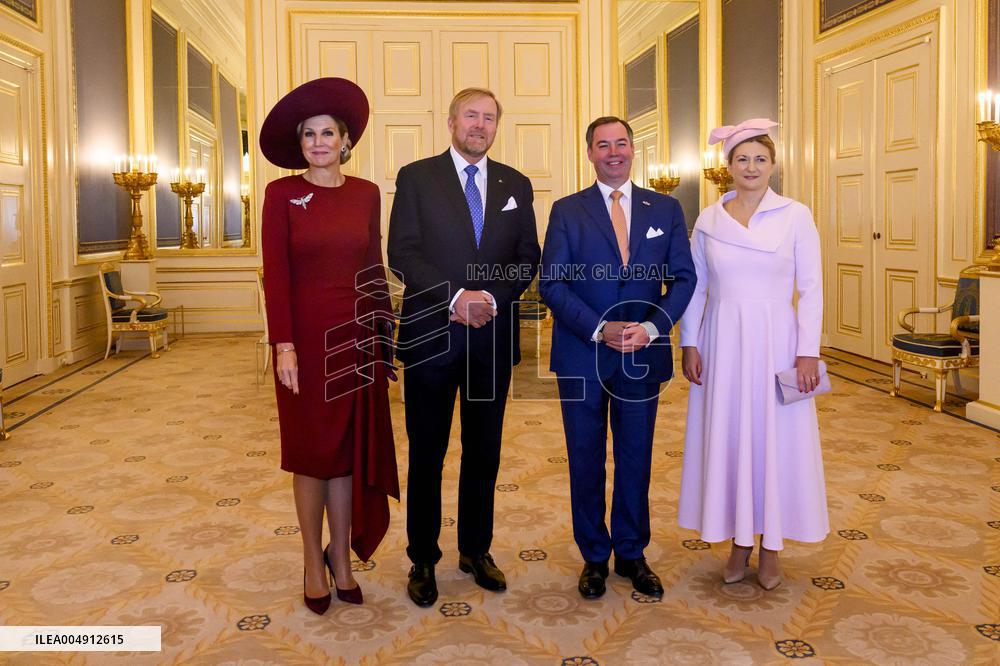 Dutch Royal Couple Receives Grand Duke Guillaume and Grand Duchess Stephanie of Luxembourg - The Netherlands