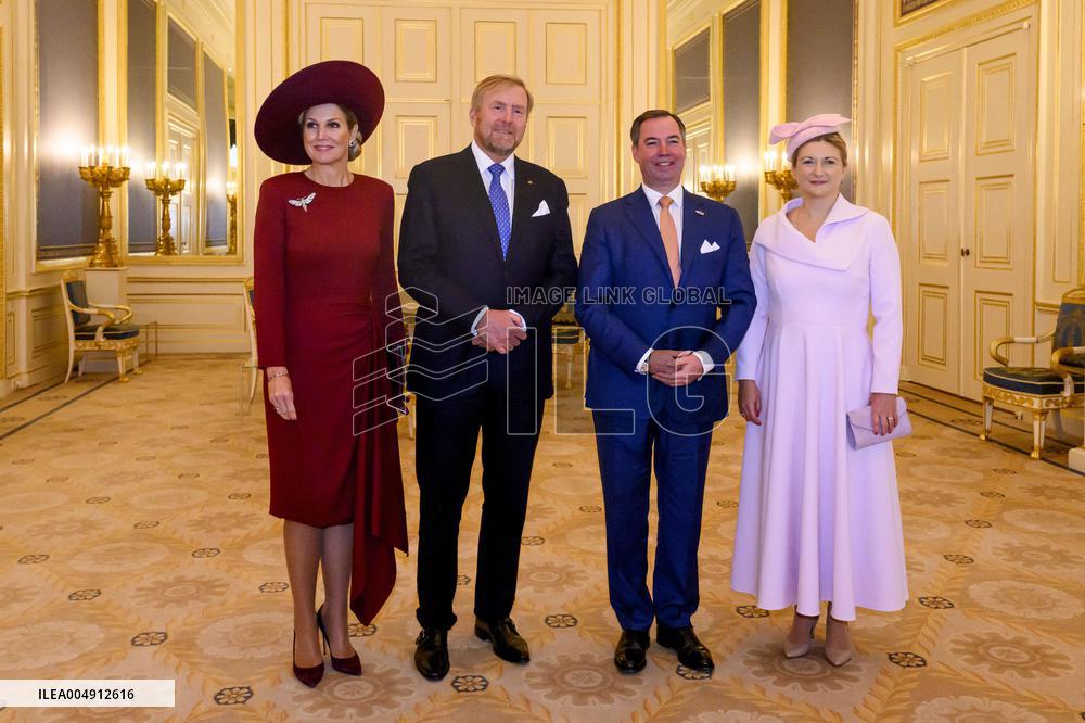 Dutch Royal Couple Receives Grand Duke Guillaume and Grand Duchess Stephanie of Luxembourg - The Netherlands