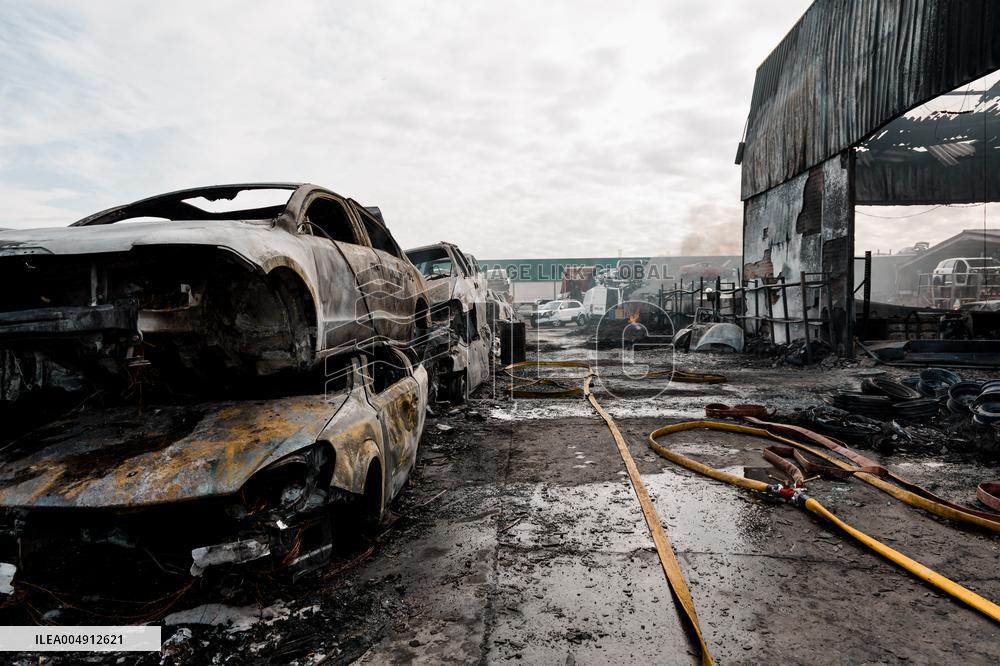 Scrapyard Fire - Spain