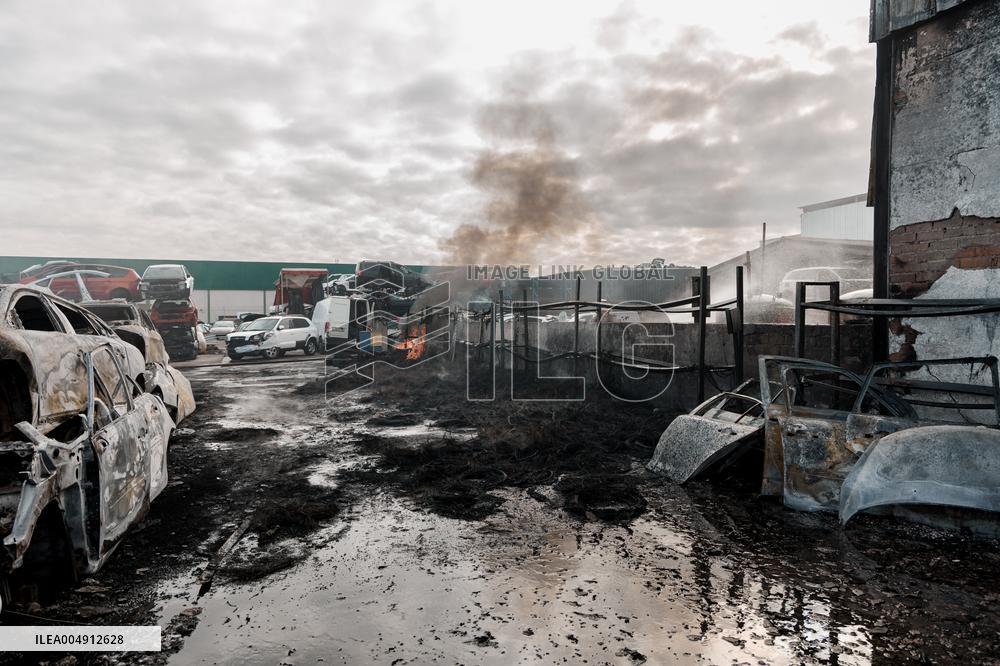 Scrapyard Fire - Spain