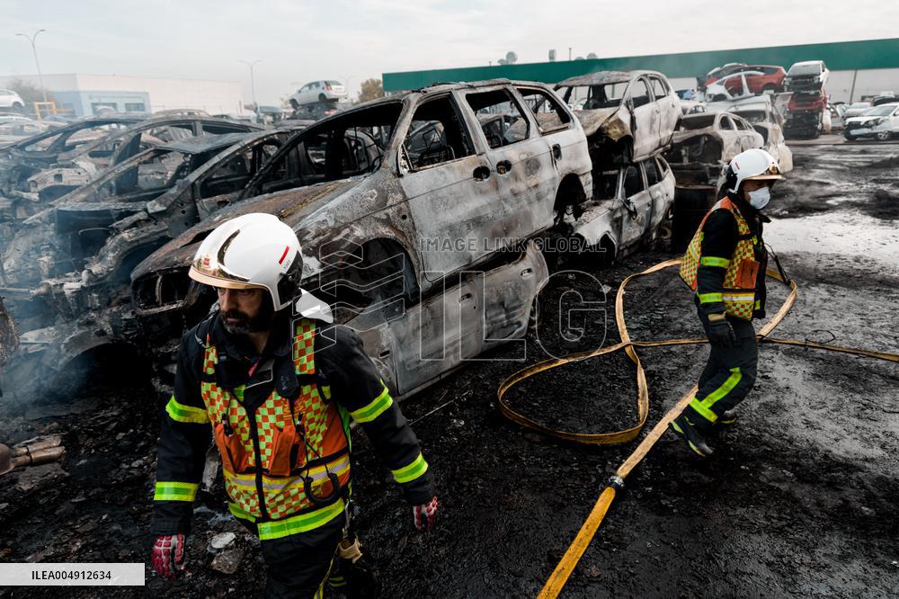 Scrapyard Fire - Spain