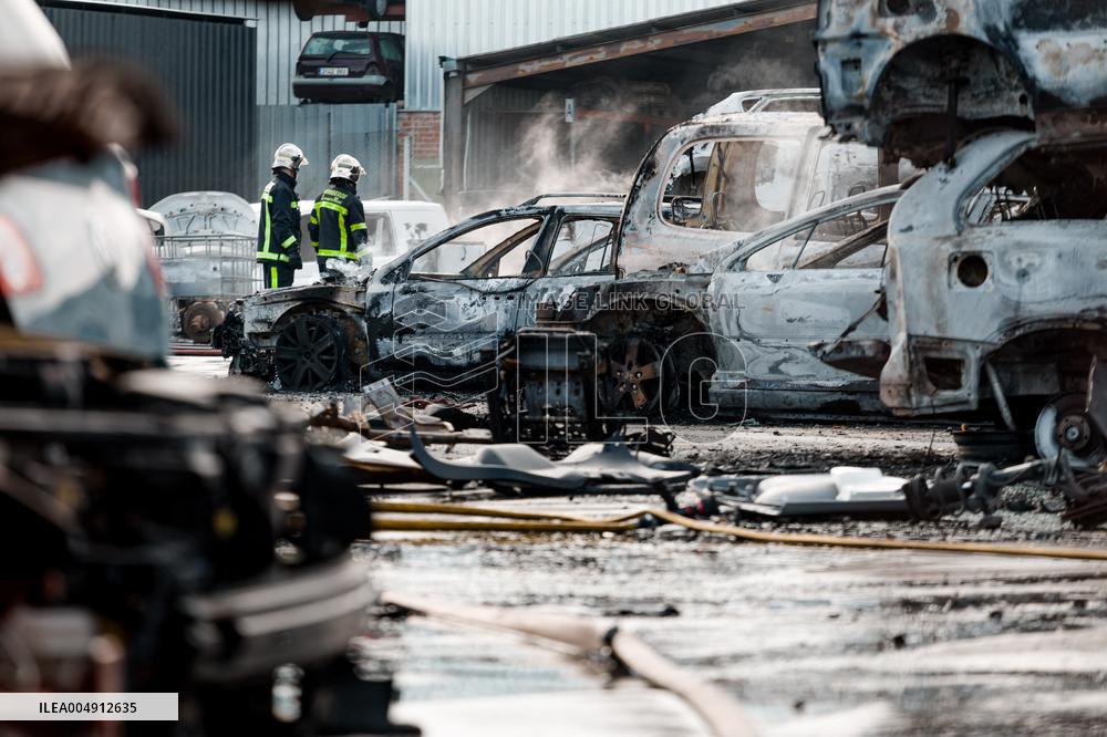 Scrapyard Fire - Spain