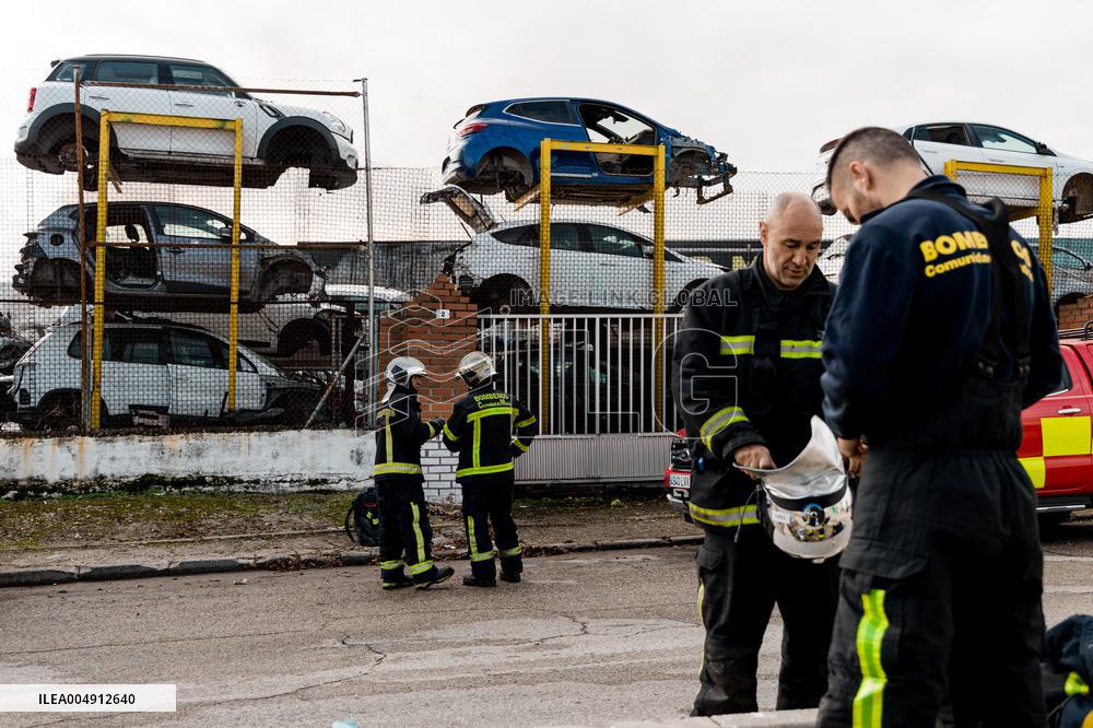 Scrapyard Fire - Spain