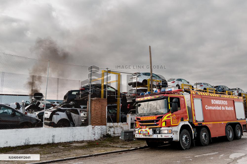 Scrapyard Fire - Spain