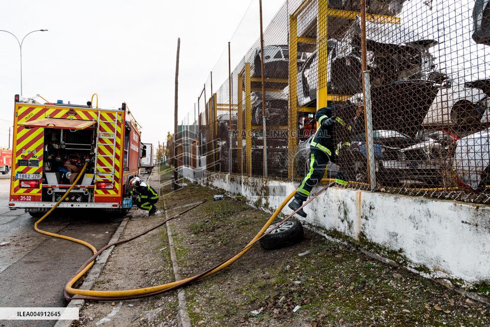 Scrapyard Fire - Spain