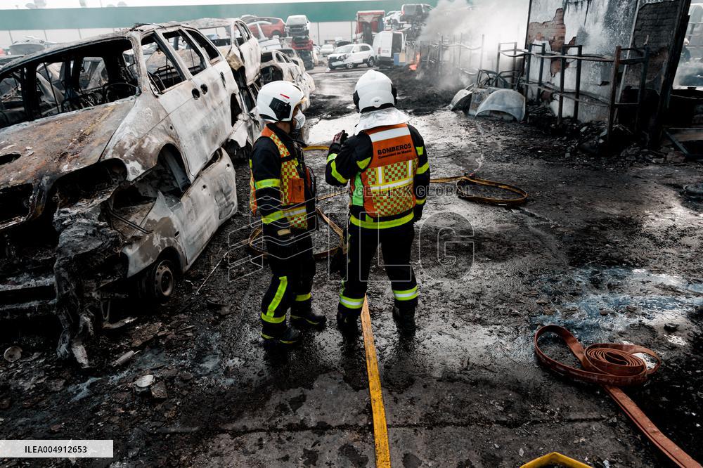 Scrapyard Fire - Spain