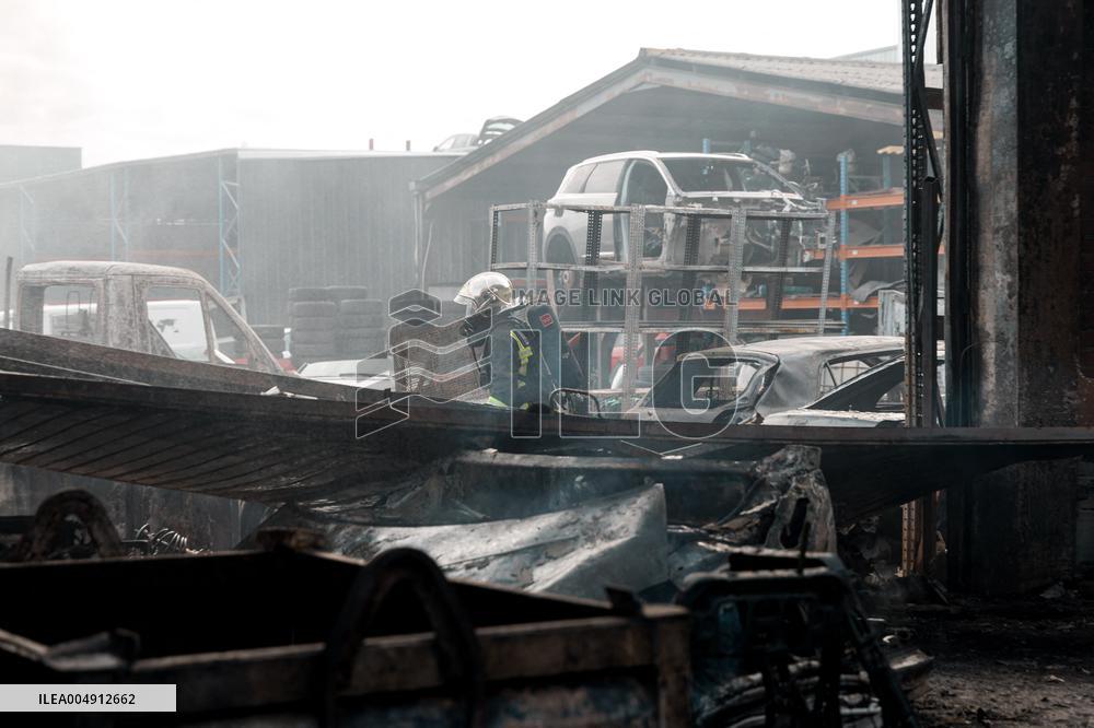 Scrapyard Fire - Spain