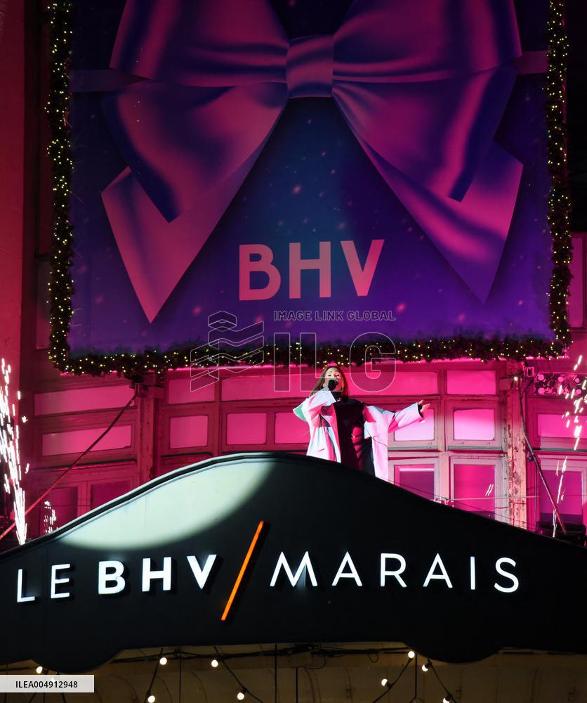 Chrismas Opening At BHV Store - Paris