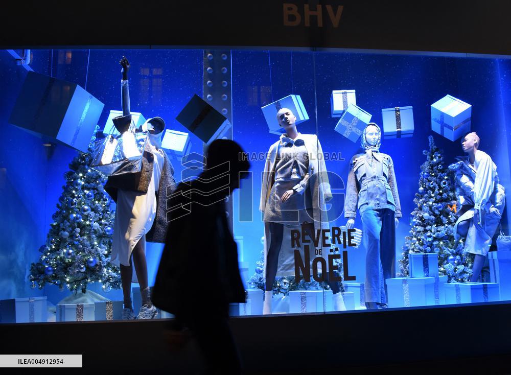 Chrismas Opening At BHV Store - Paris
