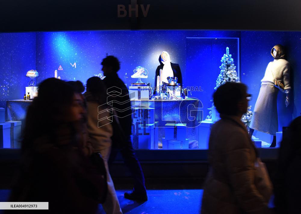 Chrismas Opening At BHV Store - Paris