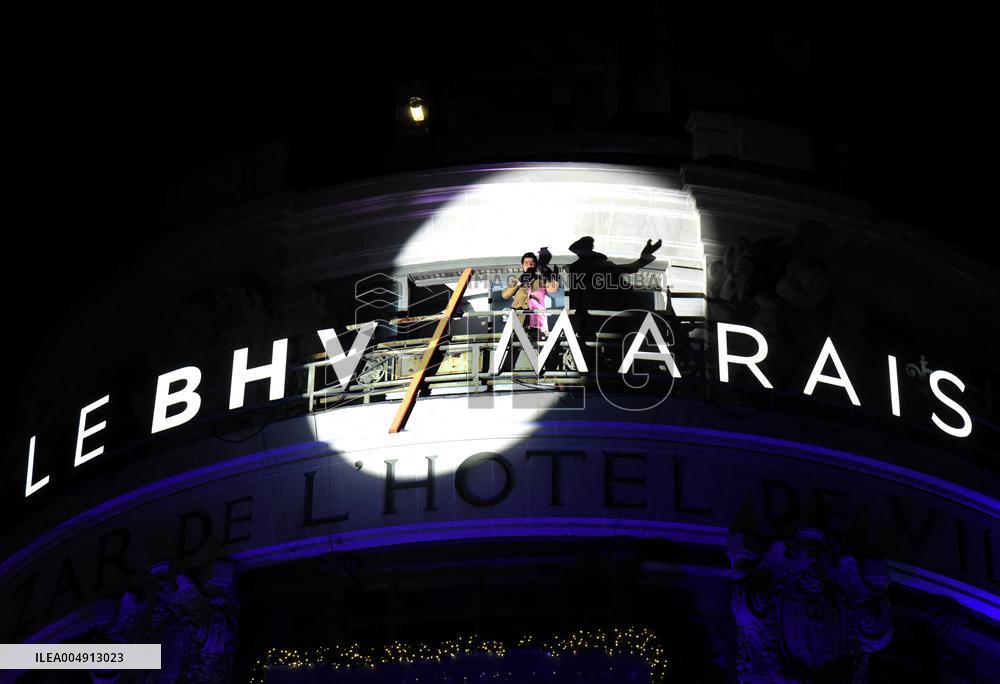 Chrismas Opening At BHV Store - Paris