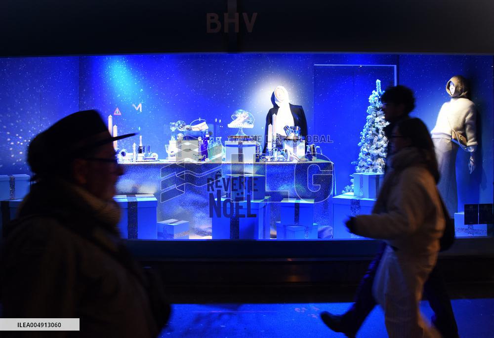 Chrismas Opening At BHV Store - Paris