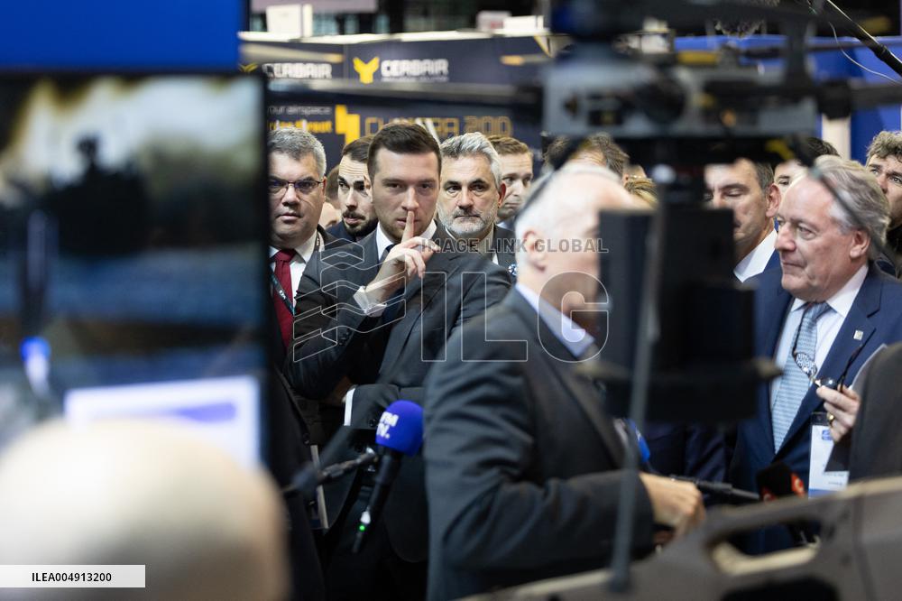 Jordan Bardella and Eric Ciotti visit MILIPOL Paris 2025 - Villepinte