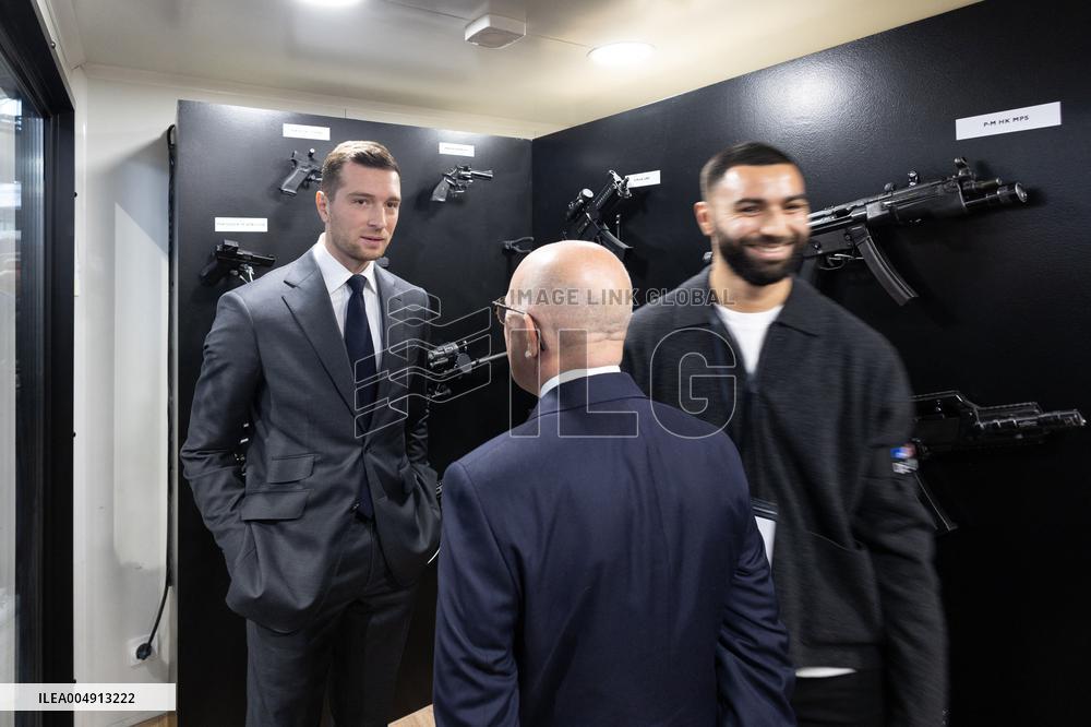 Jordan Bardella and Eric Ciotti visit MILIPOL Paris 2025 - Villepinte