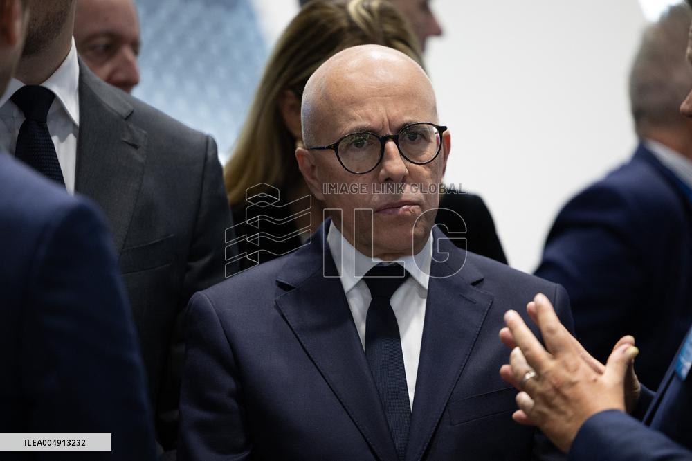 Jordan Bardella and Eric Ciotti visit MILIPOL Paris 2025 - Villepinte