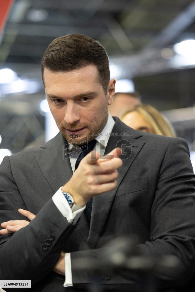 Jordan Bardella and Eric Ciotti visit MILIPOL Paris 2025 - Villepinte