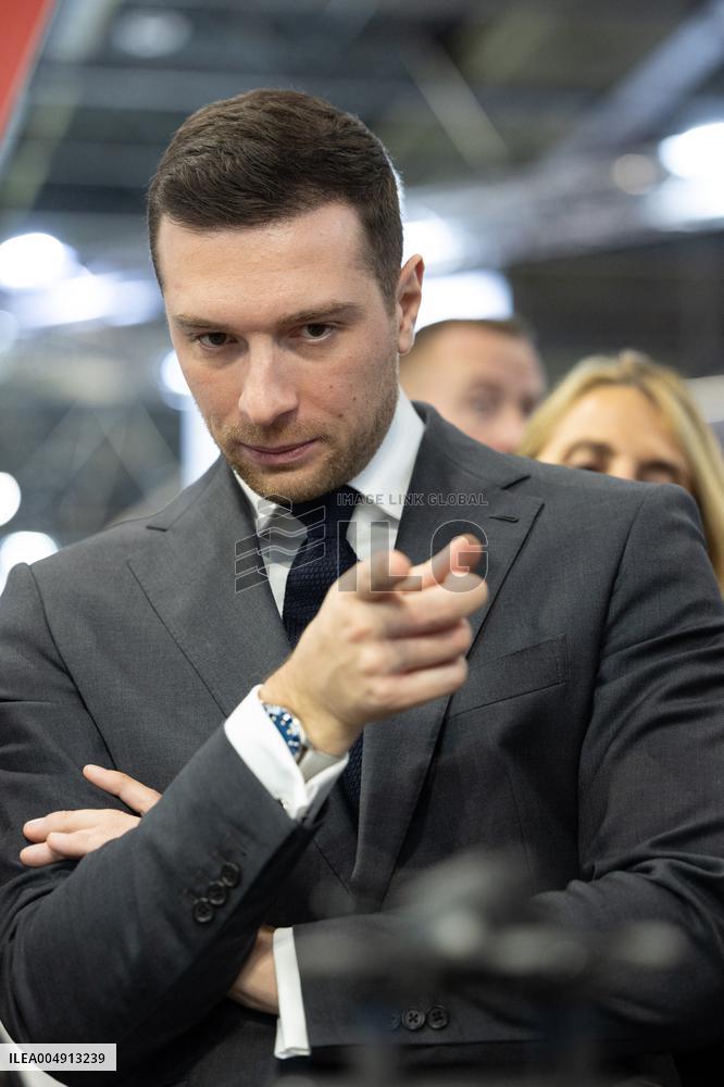 Jordan Bardella and Eric Ciotti visit MILIPOL Paris 2025 - Villepinte