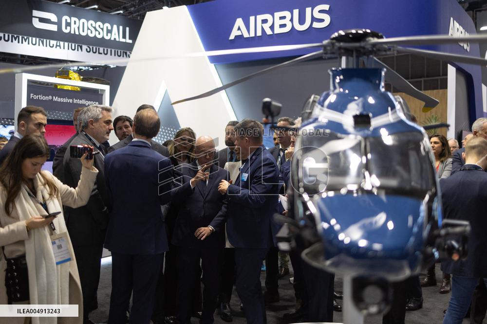 Jordan Bardella and Eric Ciotti visit MILIPOL Paris 2025 - Villepinte