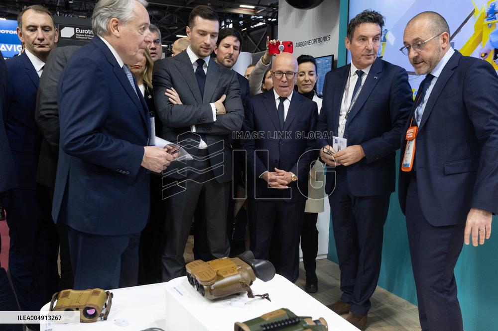 Jordan Bardella and Eric Ciotti visit MILIPOL Paris 2025 - Villepinte