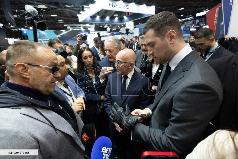 Jordan Bardella and Eric Ciotti visit MILIPOL Paris 2025 - Villepinte