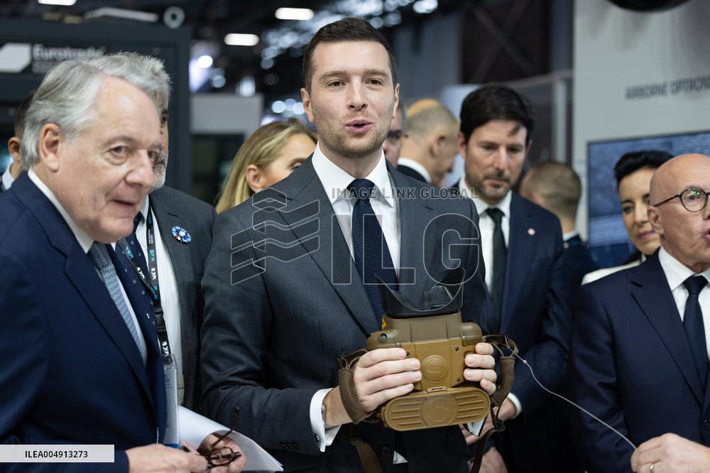 Jordan Bardella and Eric Ciotti visit MILIPOL Paris 2025 - Villepinte