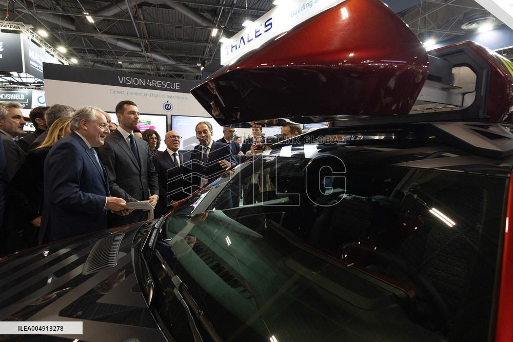 Jordan Bardella and Eric Ciotti visit MILIPOL Paris 2025 - Villepinte