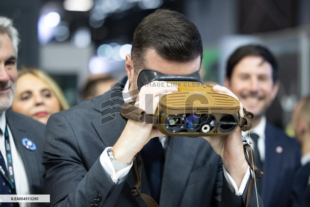 Jordan Bardella and Eric Ciotti visit MILIPOL Paris 2025 - Villepinte