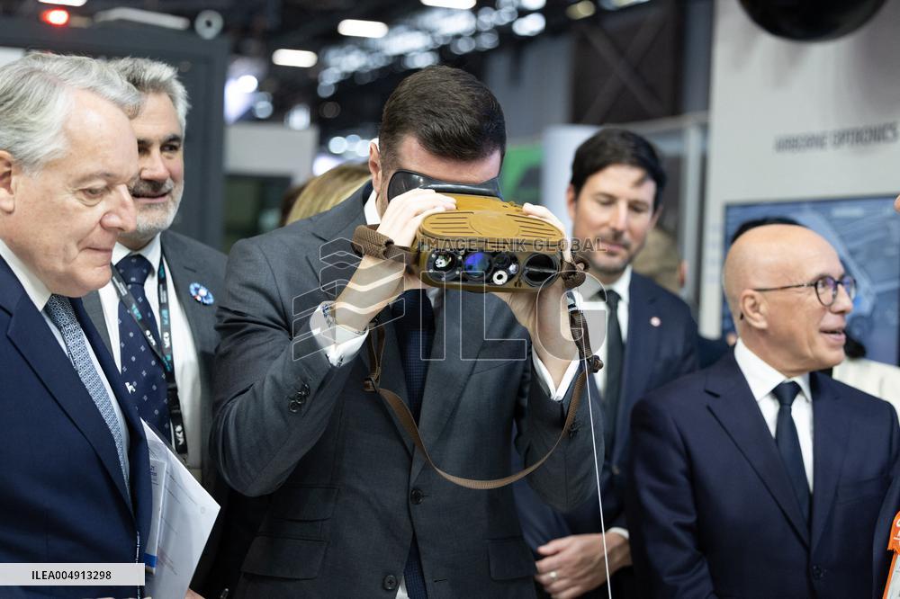 Jordan Bardella and Eric Ciotti visit MILIPOL Paris 2025 - Villepinte