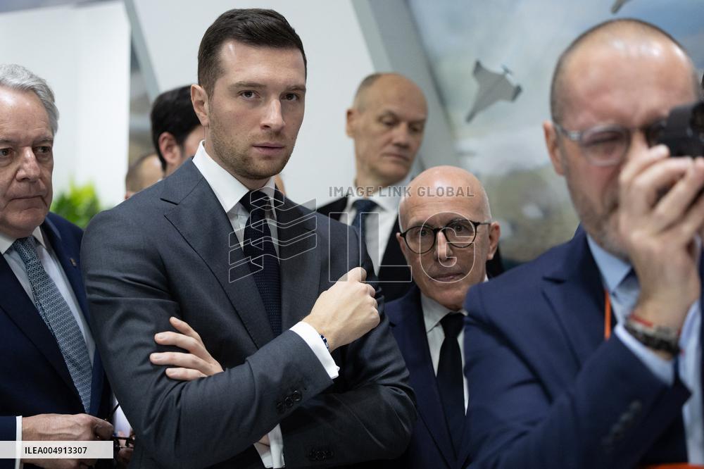 Jordan Bardella and Eric Ciotti visit MILIPOL Paris 2025 - Villepinte