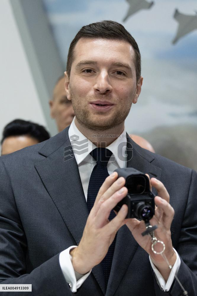 Jordan Bardella and Eric Ciotti visit MILIPOL Paris 2025 - Villepinte