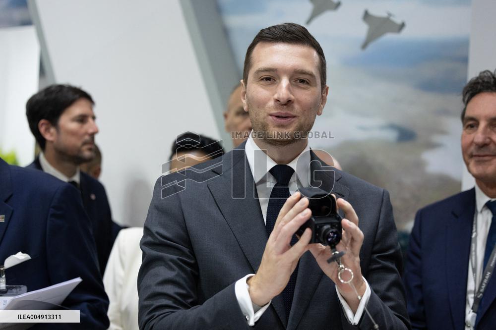 Jordan Bardella and Eric Ciotti visit MILIPOL Paris 2025 - Villepinte