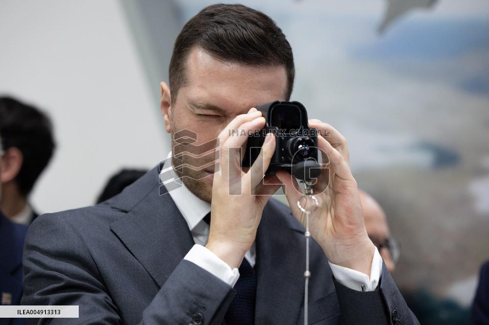 Jordan Bardella and Eric Ciotti visit MILIPOL Paris 2025 - Villepinte