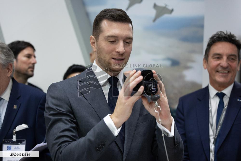 Jordan Bardella and Eric Ciotti visit MILIPOL Paris 2025 - Villepinte